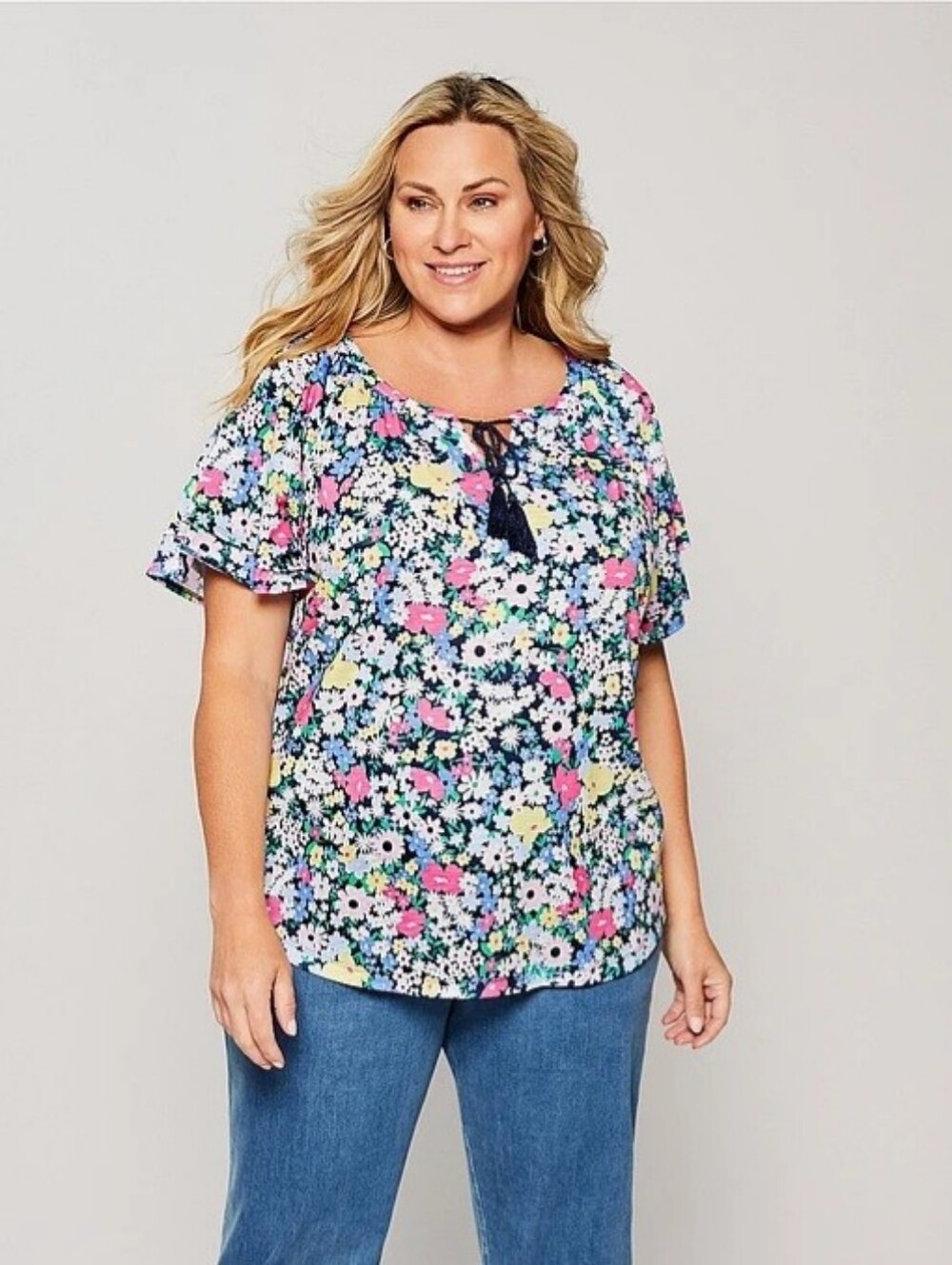 NWT 2X Or 3X Allison Daley Multi-Colored Floral Top Firm Price